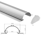 Recessed aluminum profile
